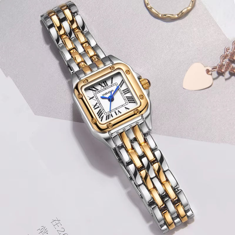 Watches Set Luxury Roman Women Fashion Elegant Wristwatch Quartz Watch for Girl Ladies Clock Relogio Feminino